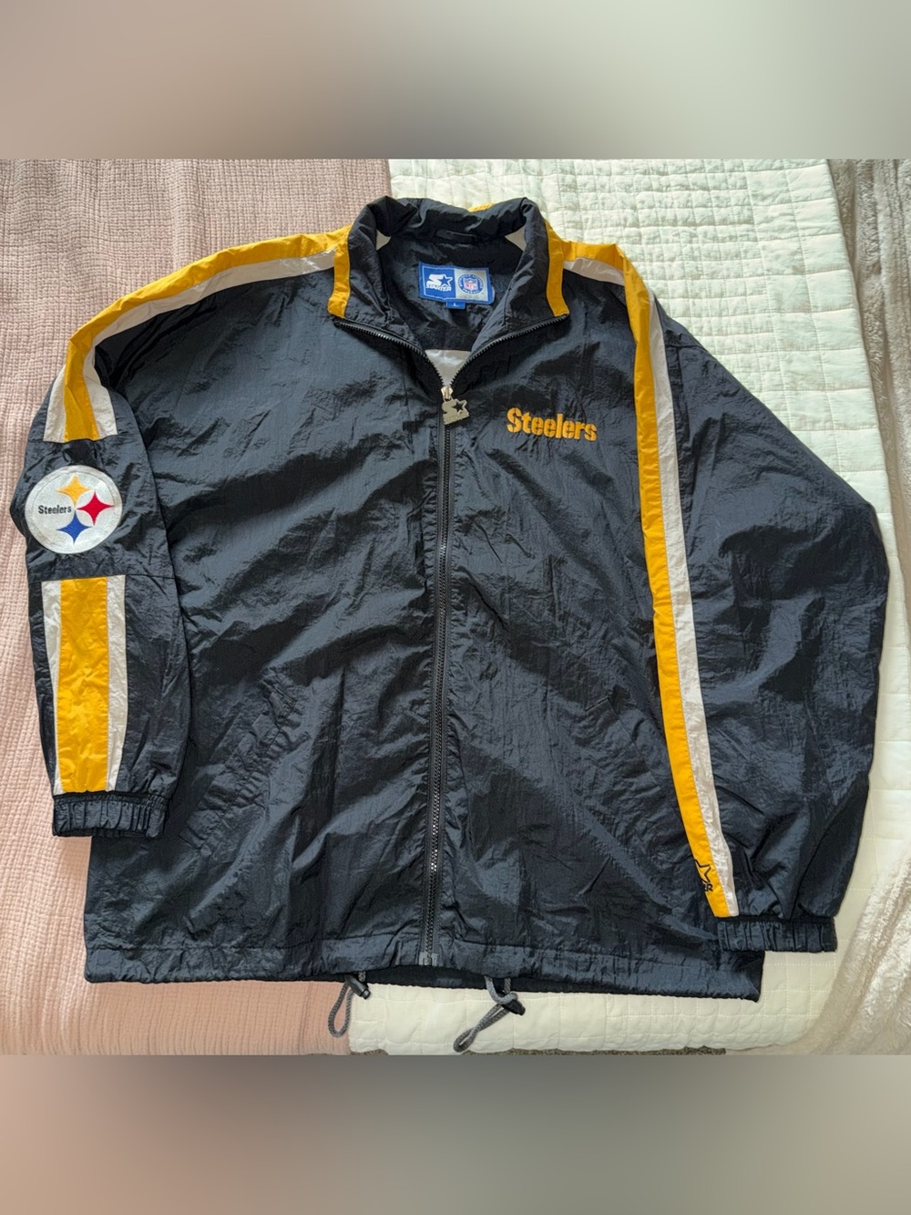 Starter Pittsburg Steelers Vintage Windbreaker Size Large